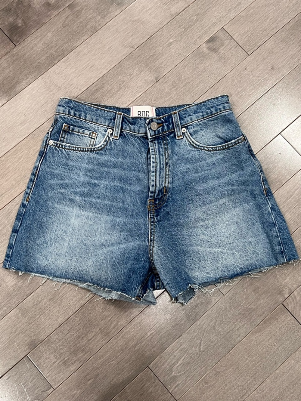 BDG Urban Outfitters A-Line Denim Shorts Mid Rise Cutoff, Size 29